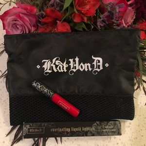 KAT VON D LIP SET ECHO + SANTA SANGRE mini + Bag